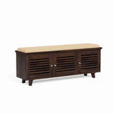 Feelinn Solid Sheesham Wood Shoe Rack (Walnut Finish)